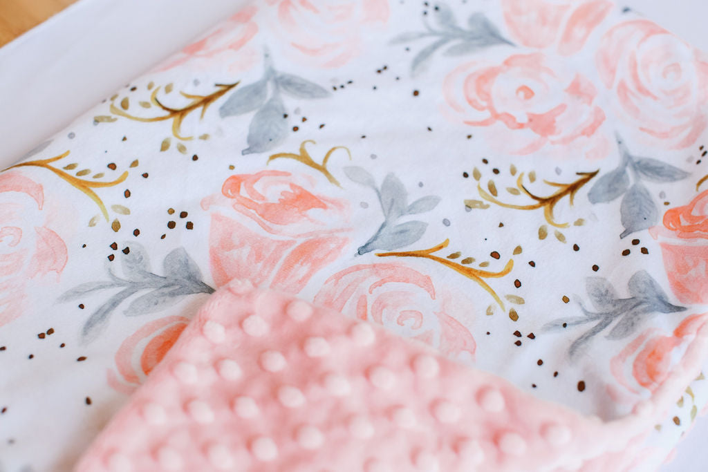 Champagne Rose Baby Blanket