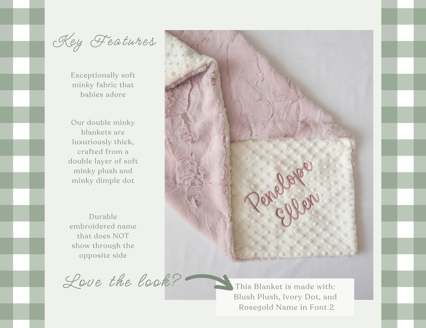 Solid Colors Personalized Baby Blanket