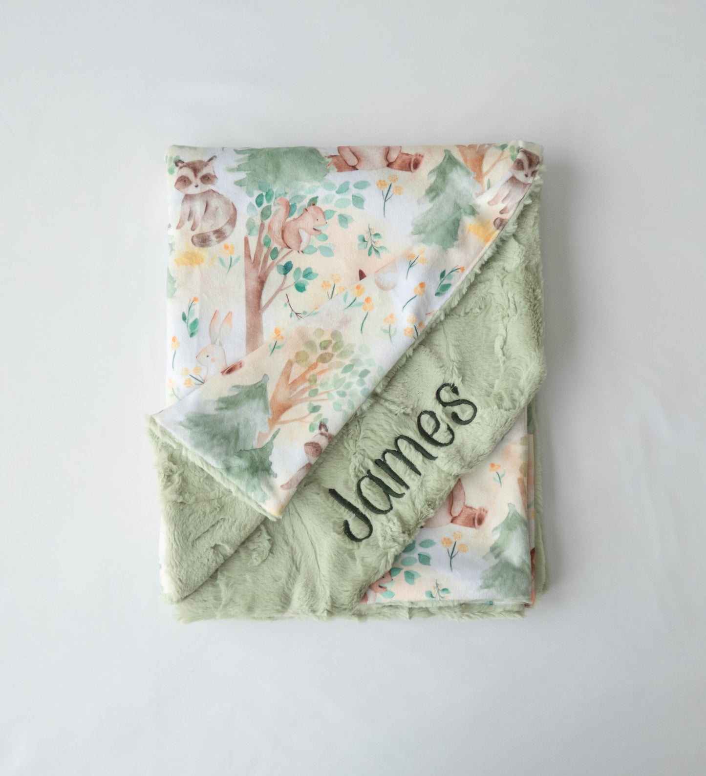 Forest Animals Sage Child Blanket