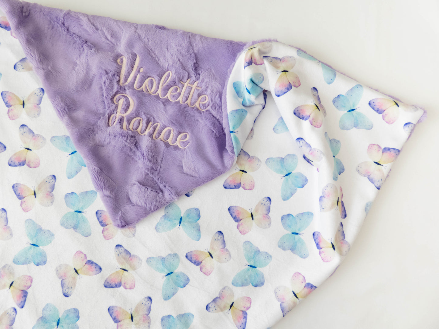 Butterflies Personalized Child Blanket