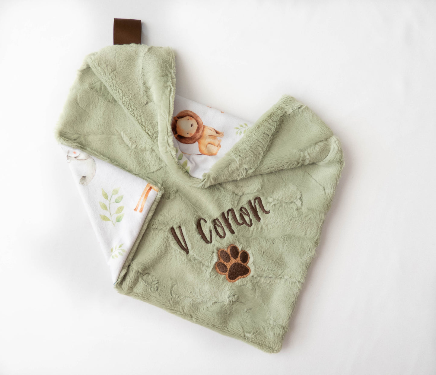 Safari Animals Personalized Lovey Size