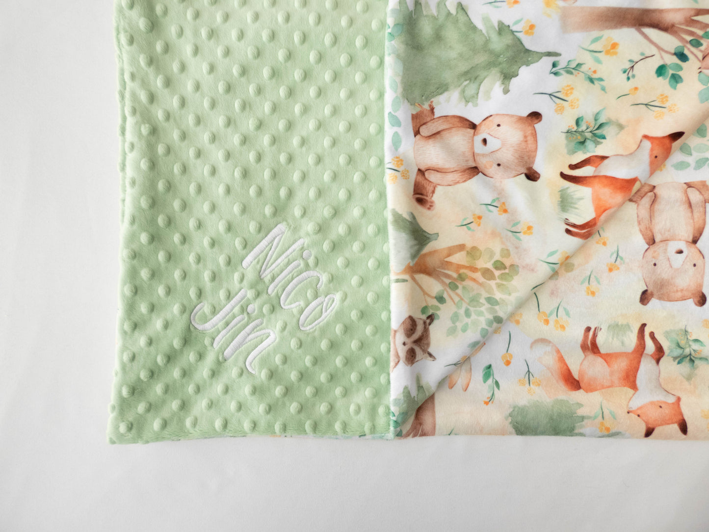 Forest Animals Sage Child Blanket