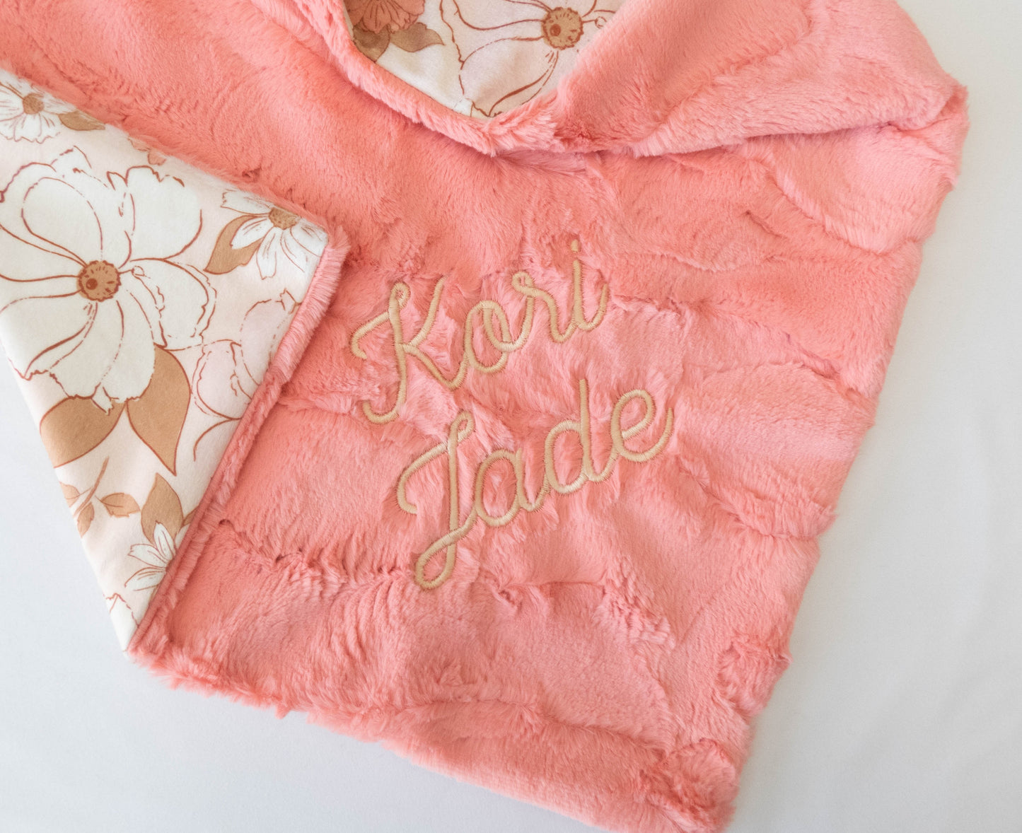 Flower Child Boho Floral Personalized Baby Blanket