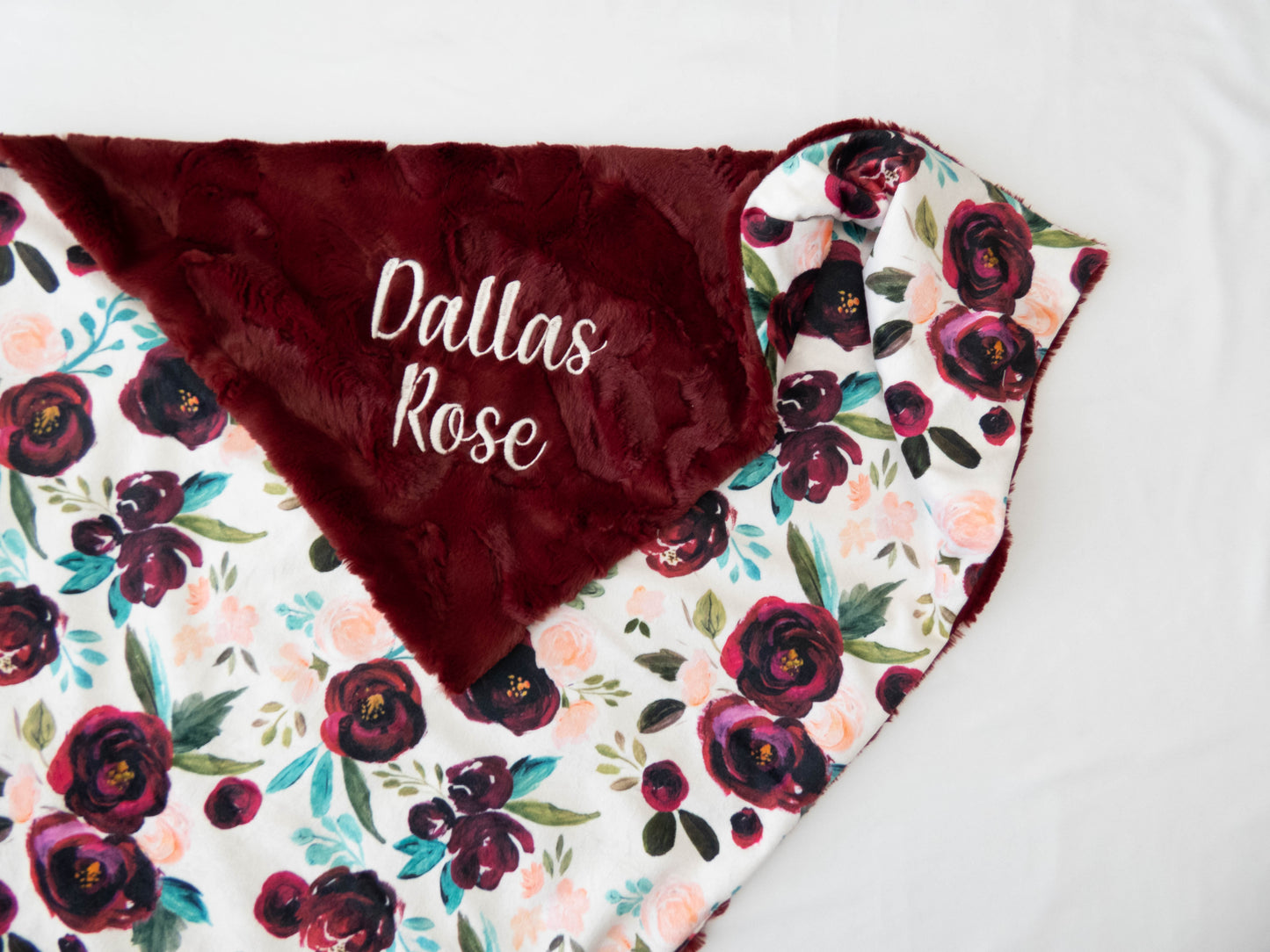 Valentina Rose Floral Baby Blanket