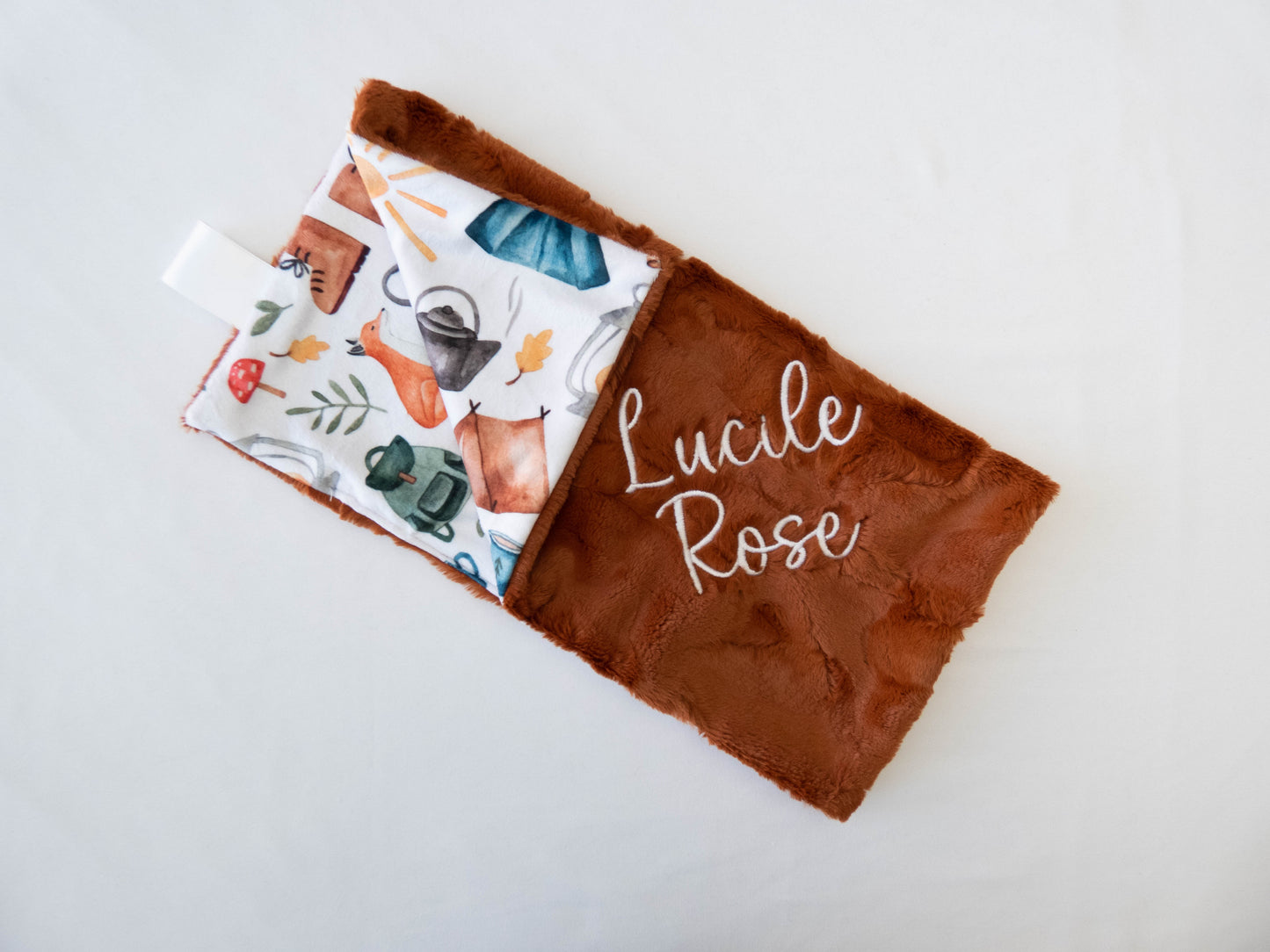 Camping Personalized Baby Blanket