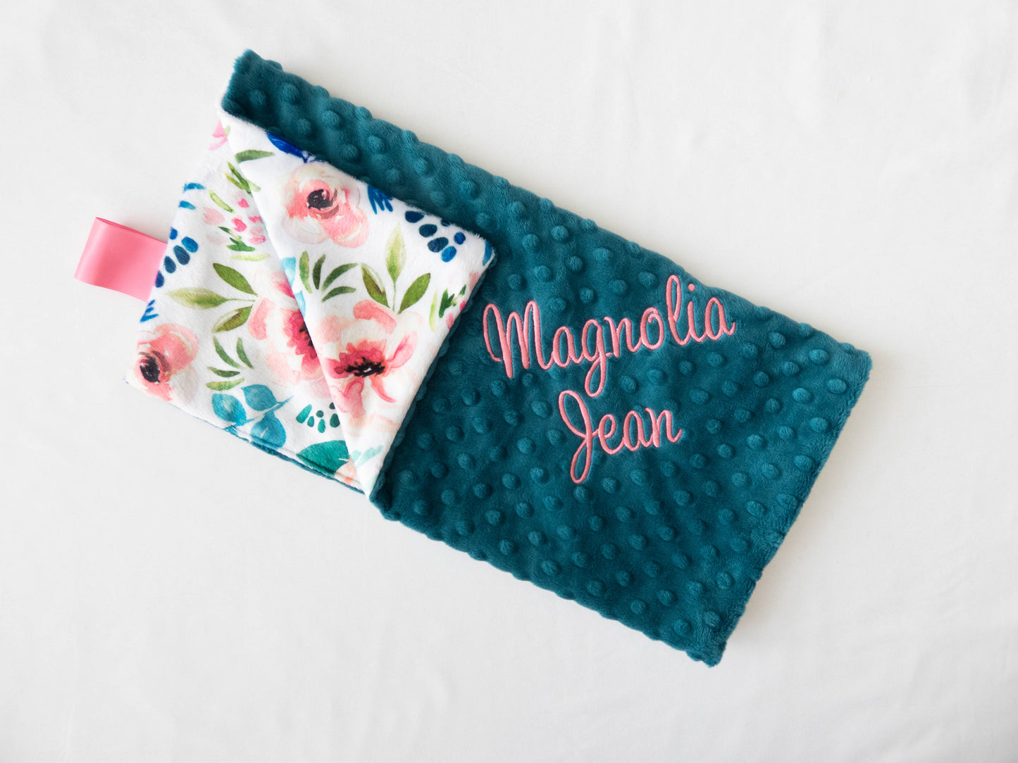 Avaleigh Floral Personalized Lovey Size