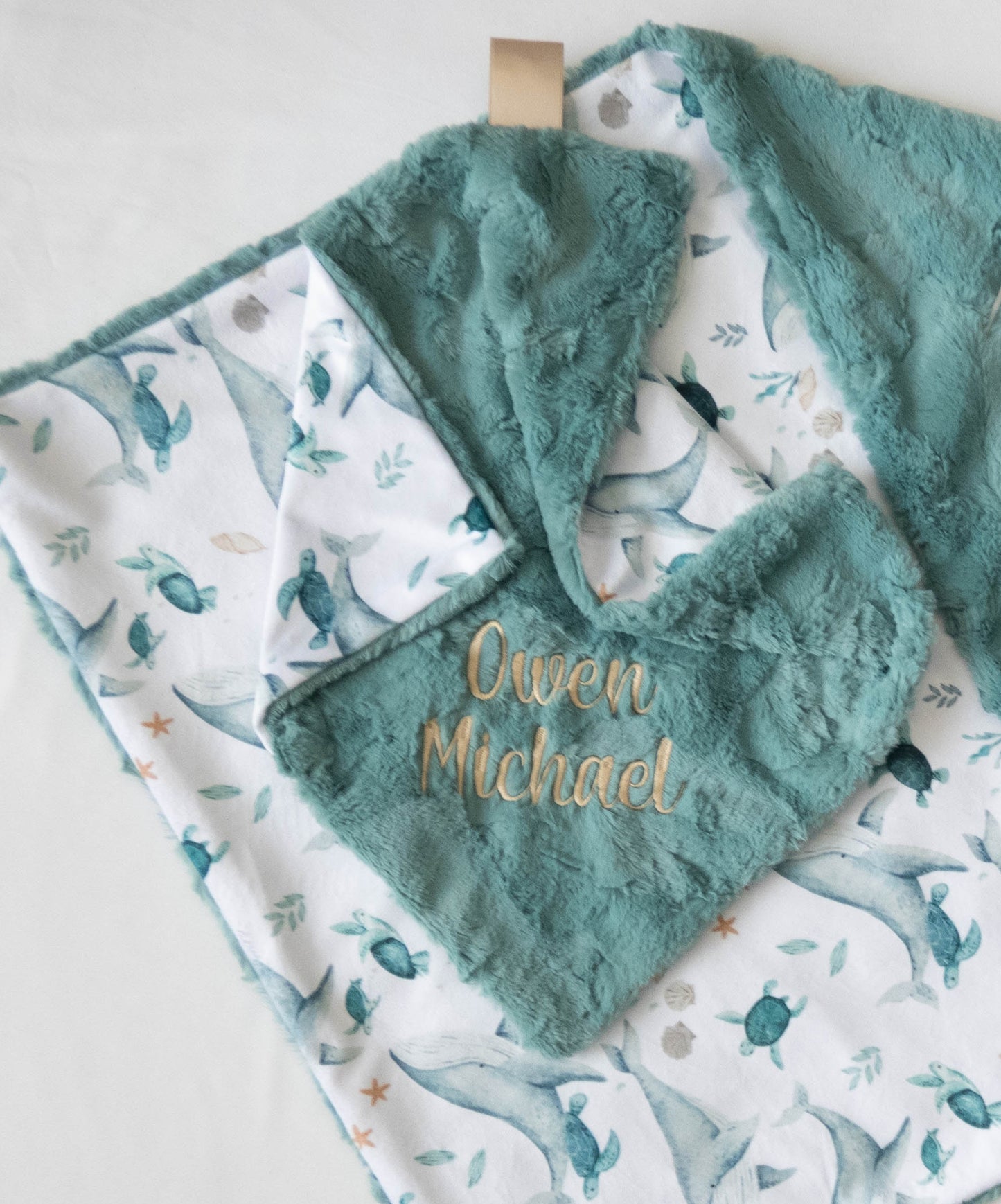 Under The Sea Personalized Lovey Size