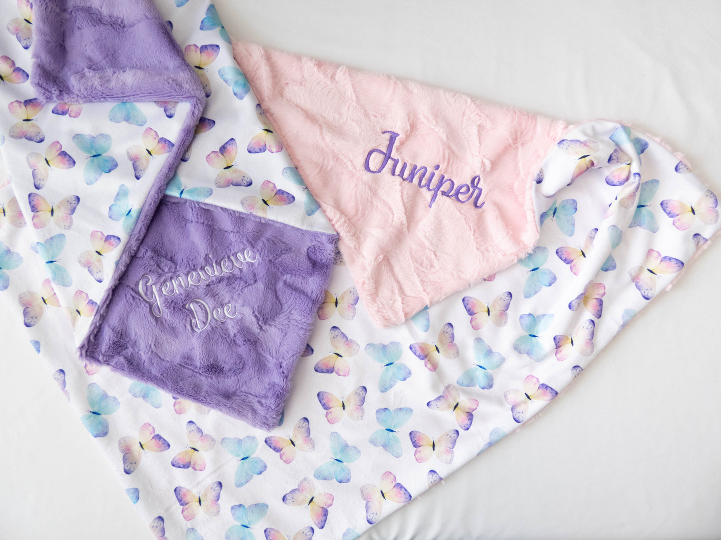 Butterflies Personalized Baby Blanket