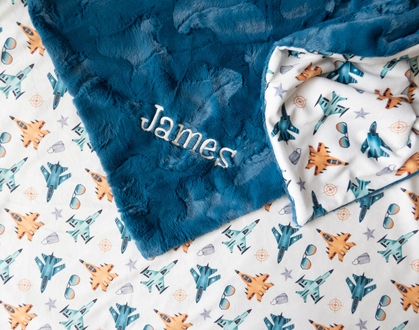 Fighter Jets Personalized Child Size Blanket