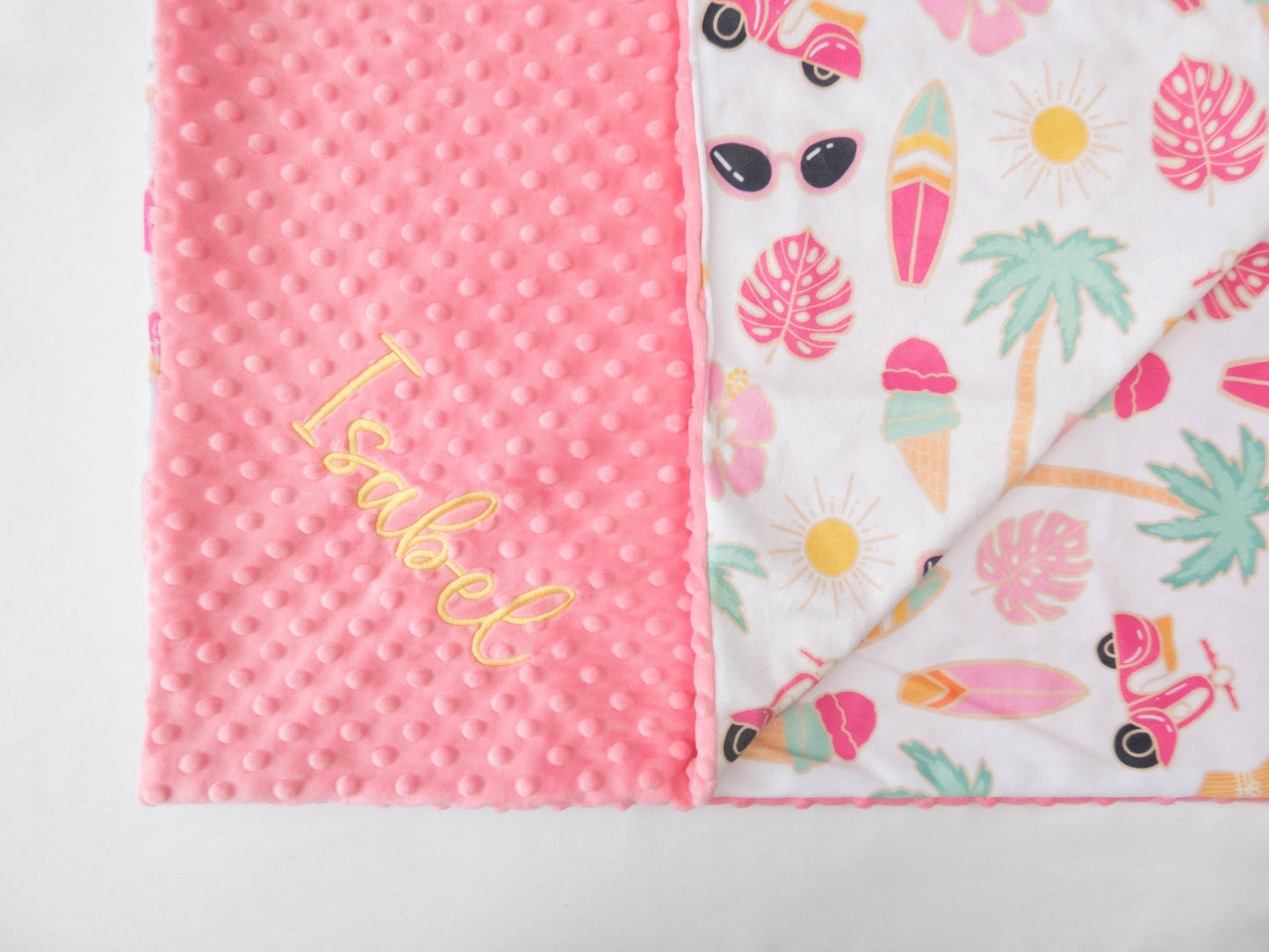 Surfer Girl Personalized Baby Blanket