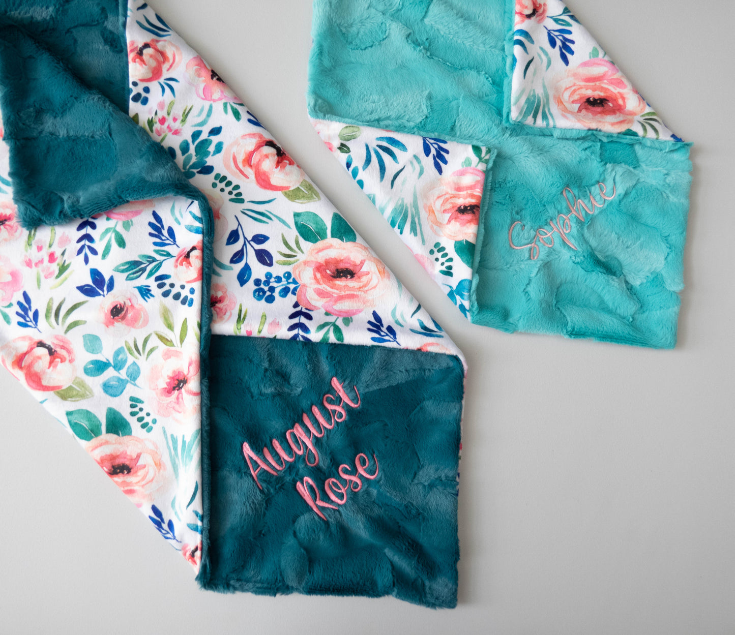 Avaleigh Floral Personalized Lovey Size