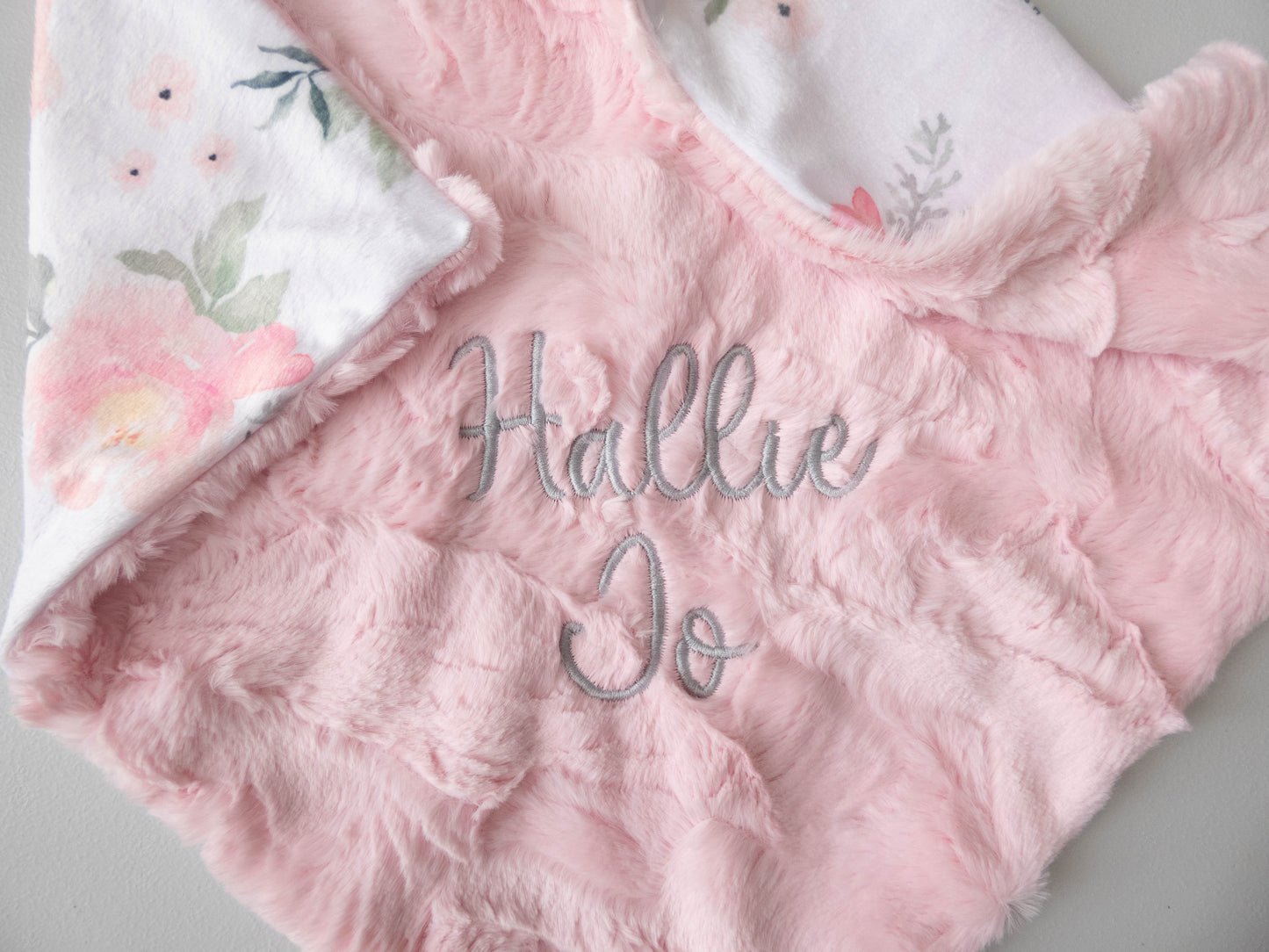 Blush Roses Floral Baby Blanket