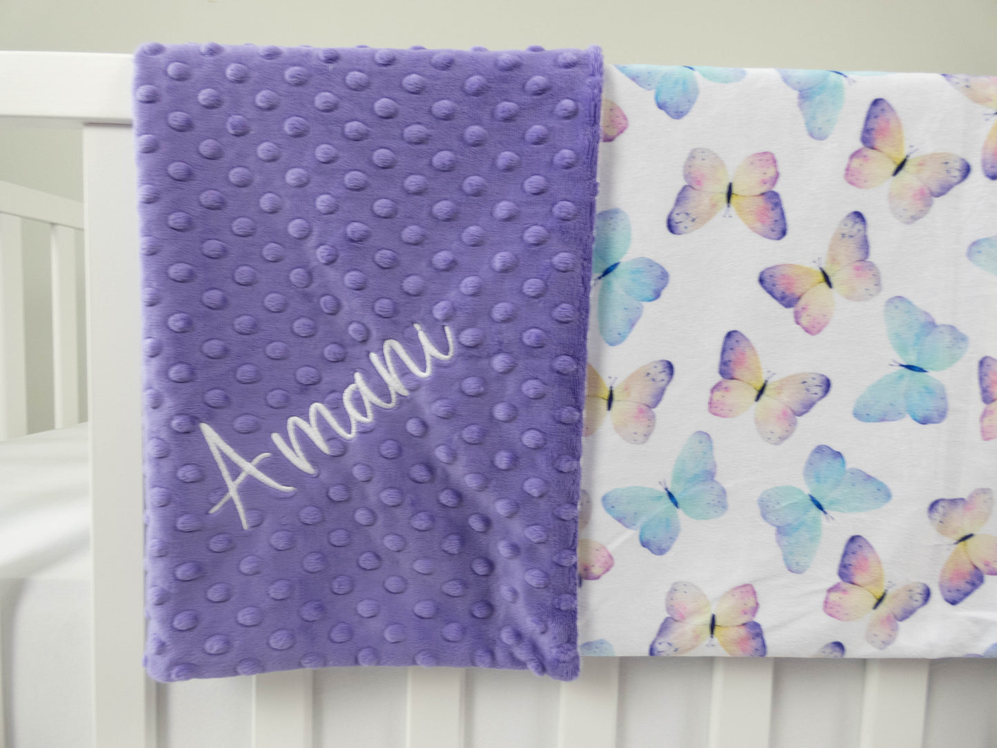 Butterflies Personalized Child Blanket