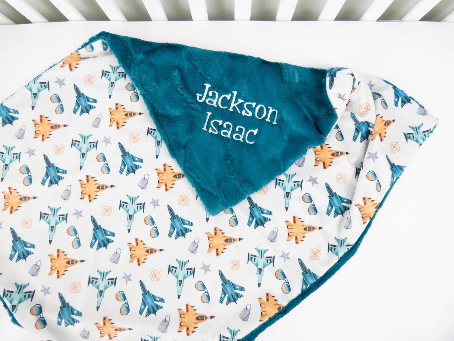 Fighter Jets Personalized Baby Blanket