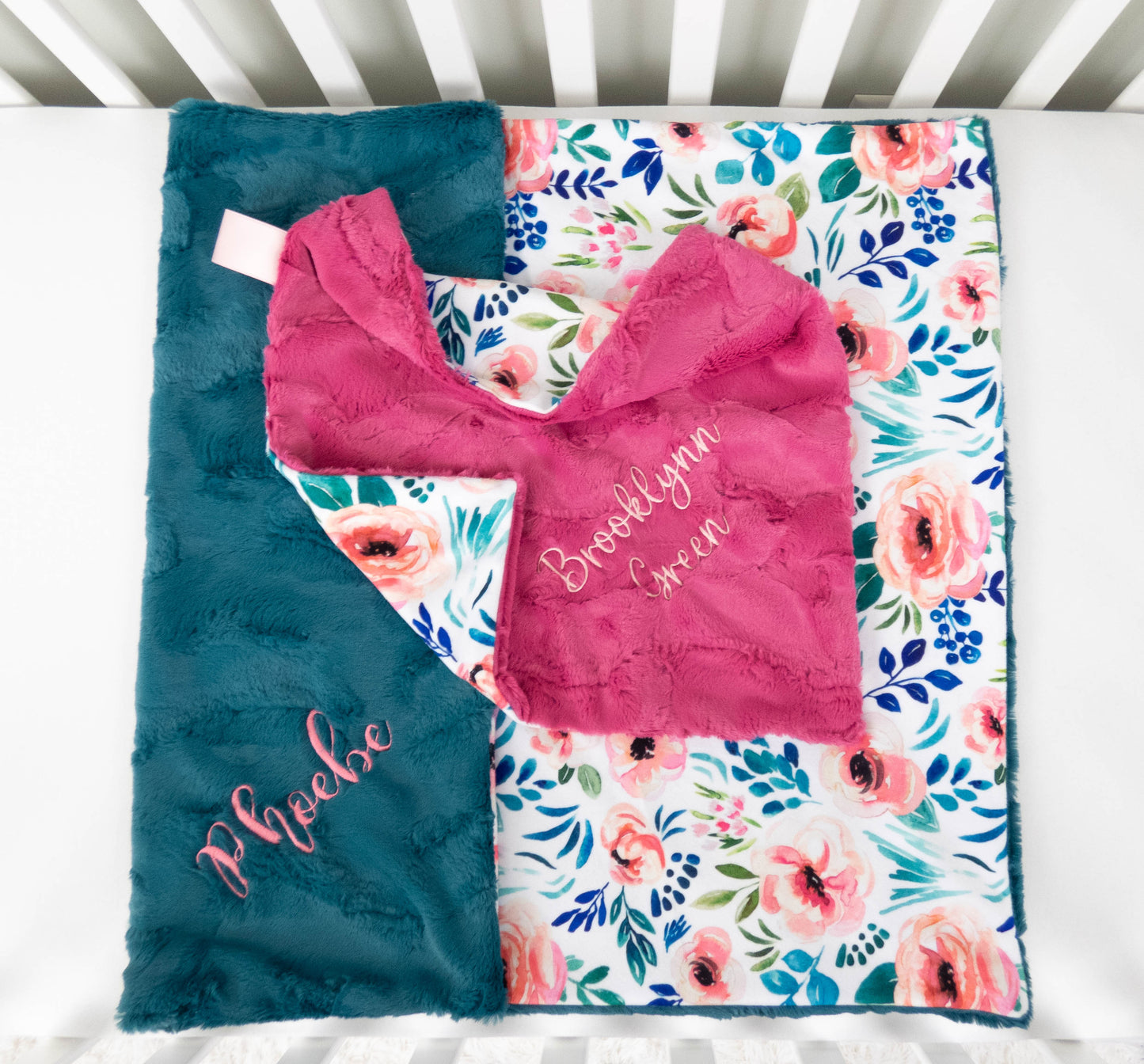 Avaleigh Floral Personalized Lovey Size