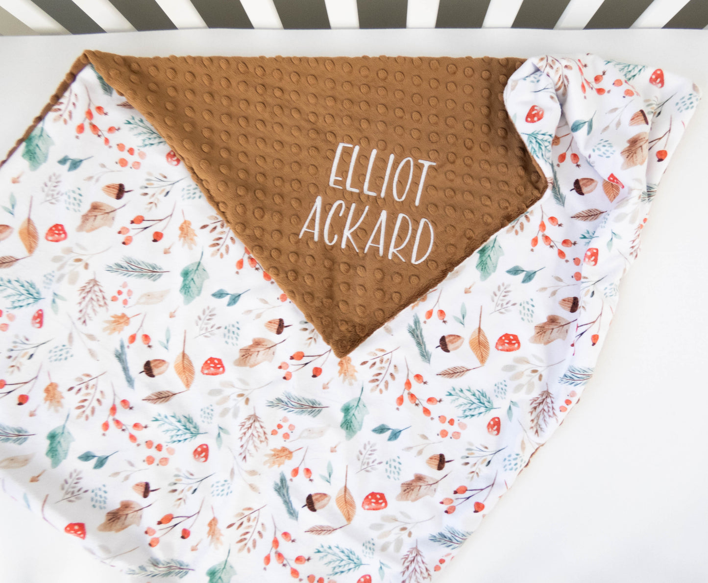Autumn Forest Personalized Baby Blanket