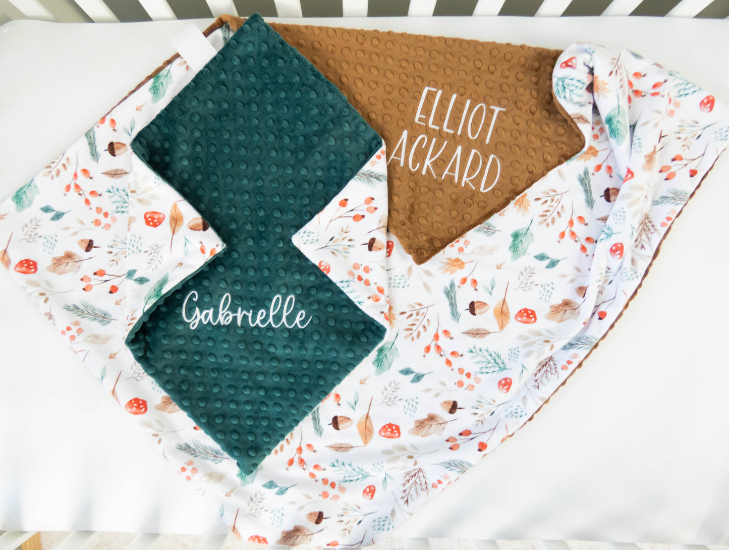 Autumn Forest Personalized Lovey Size