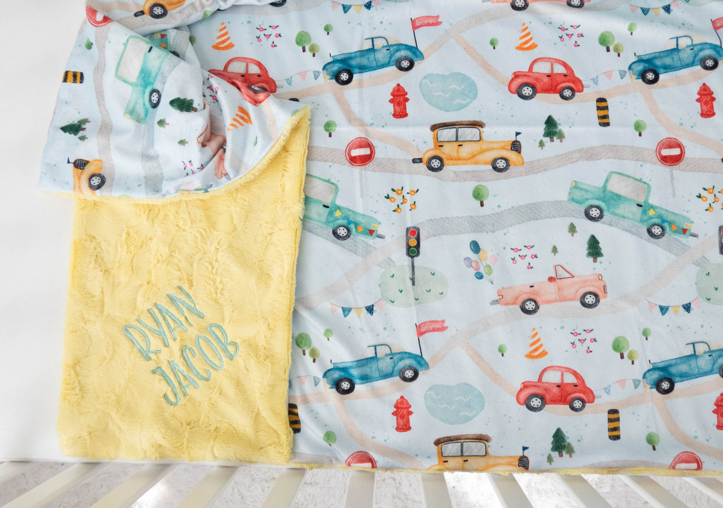 Cars Personalized Baby Blanket