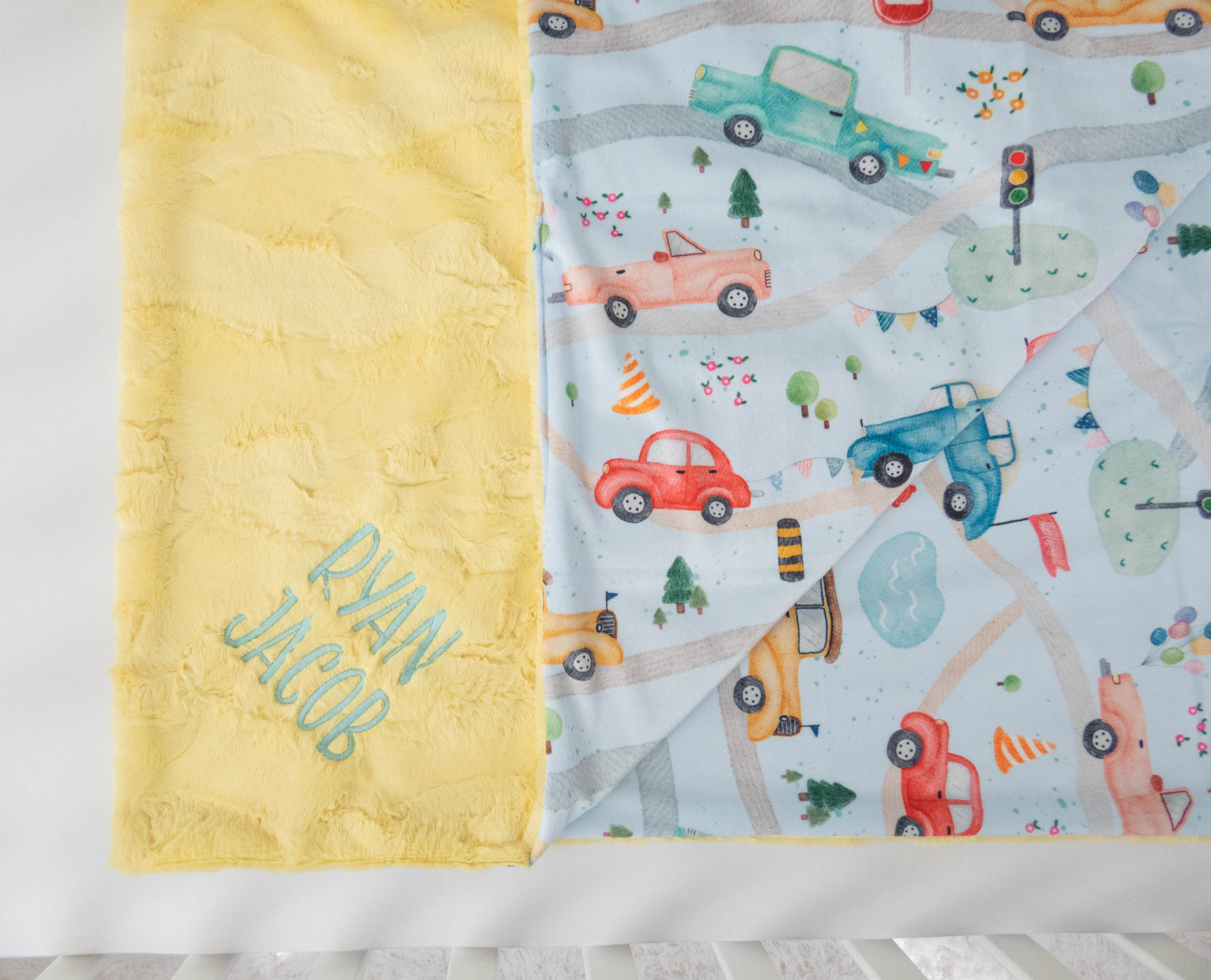 Cars Personalized Baby Blanket
