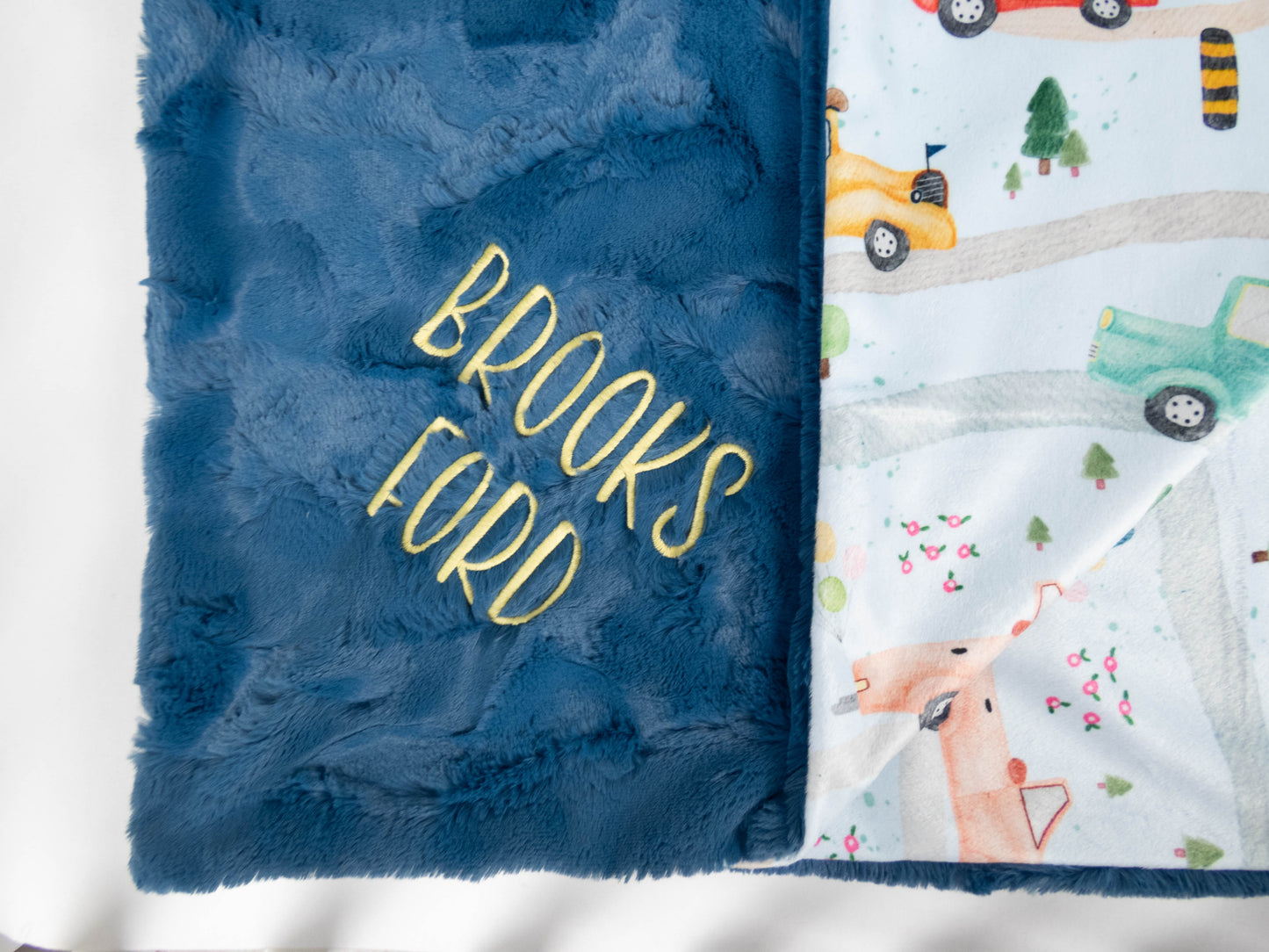 Cars Personalized Baby Blanket