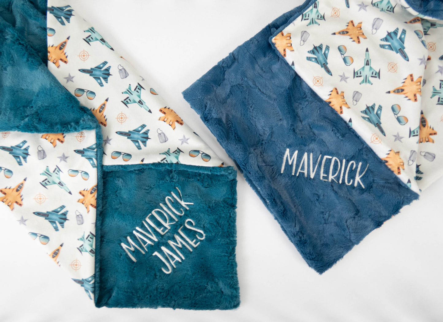 Fighter Jets Personalized Baby Blanket