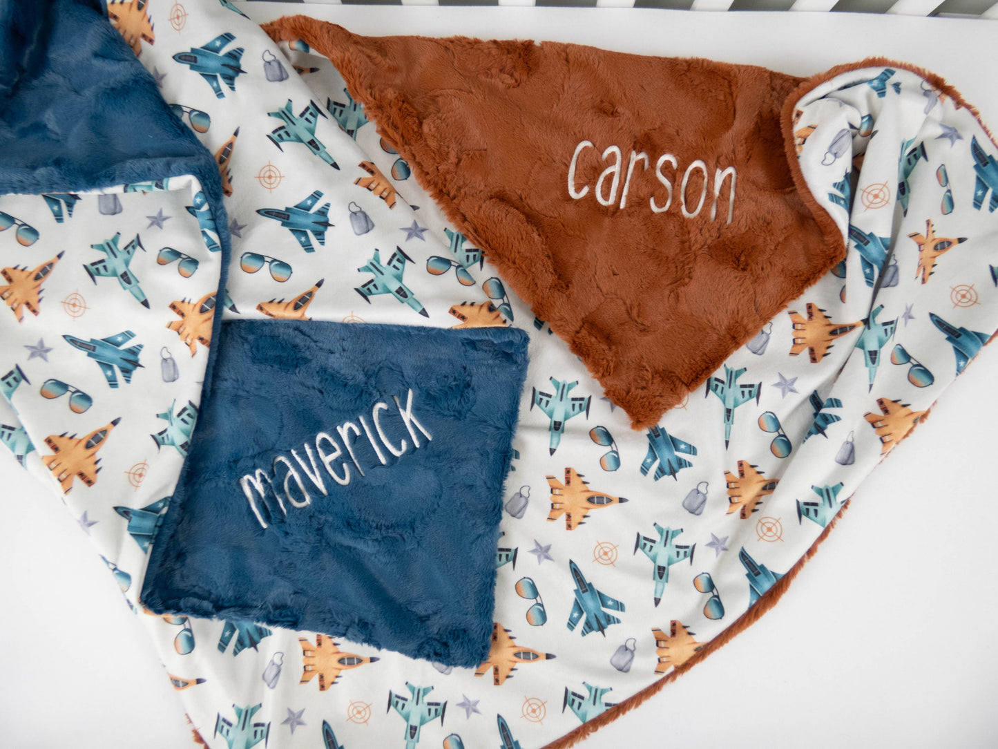 Fighter Jets Personalized Baby Blanket