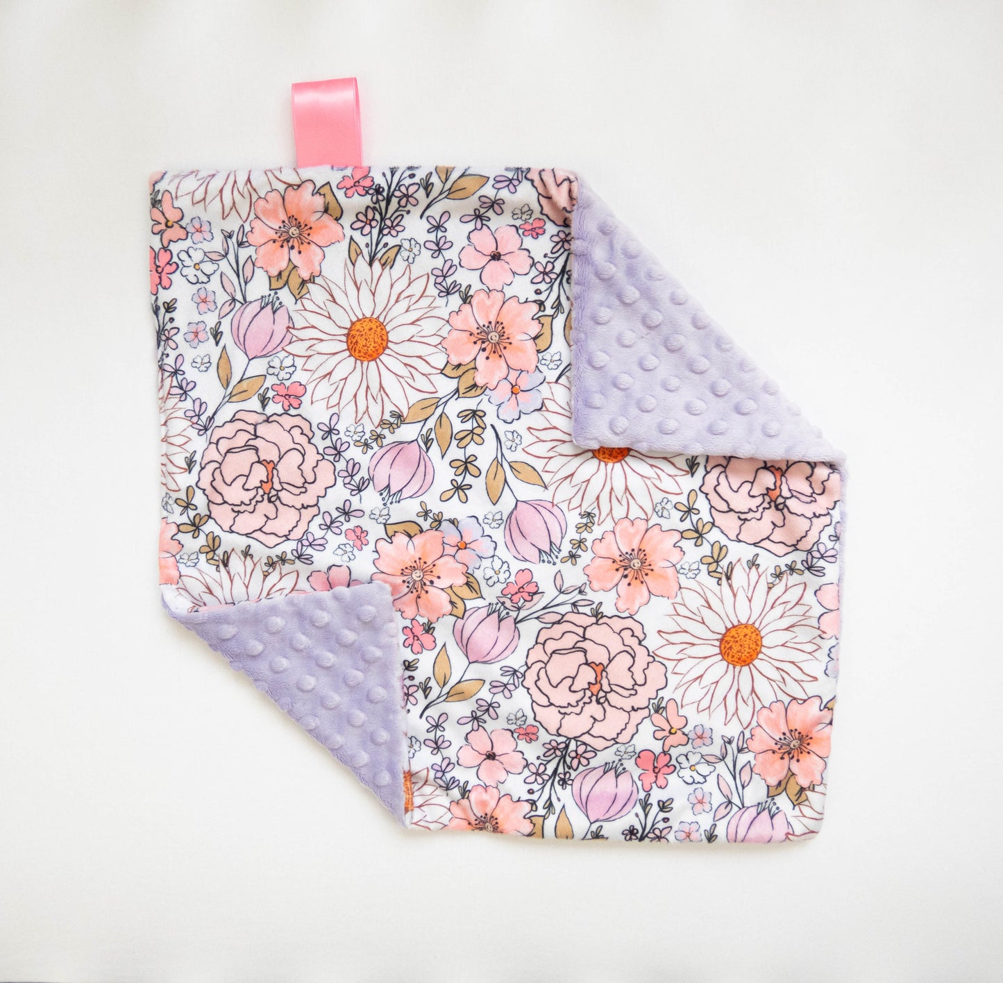 Summer Floral Personalized Lovey Size