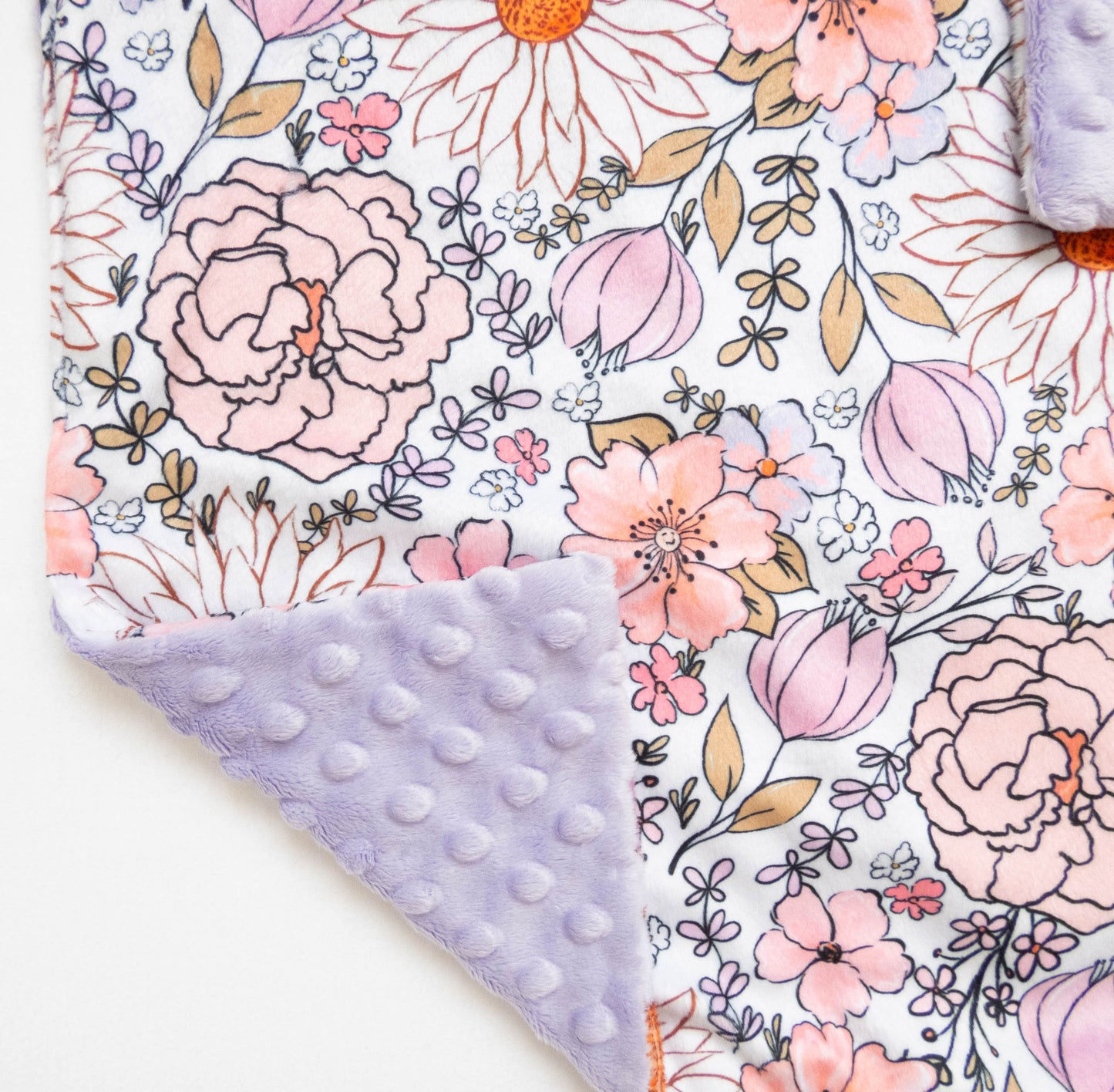 Summer Floral Personalized Lovey Size