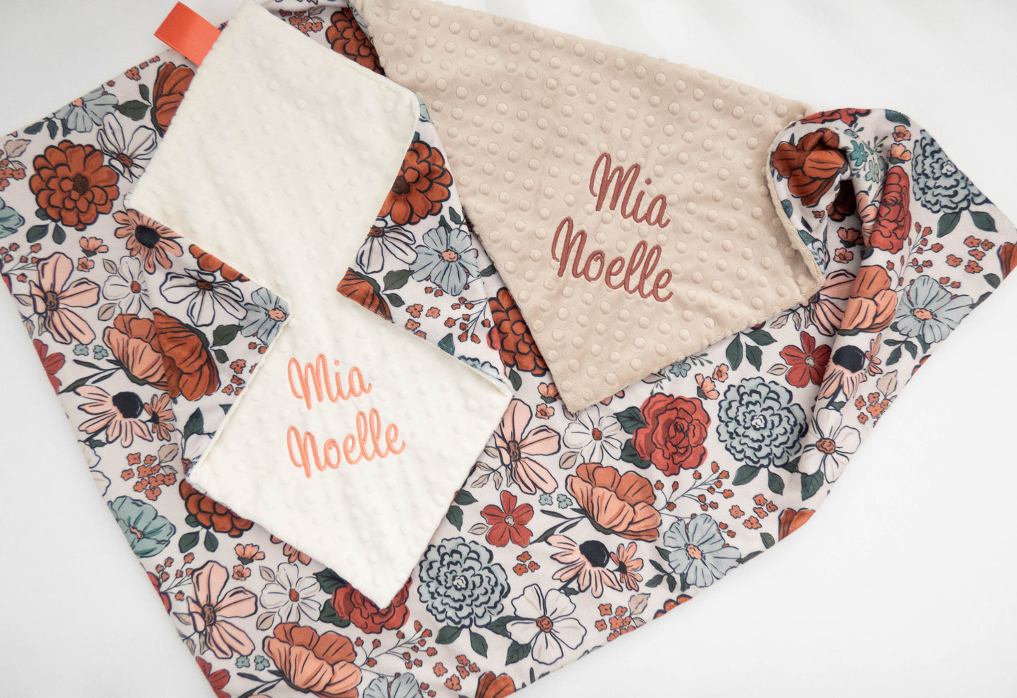 Montana Bloom Floral Personalized Lovey Size