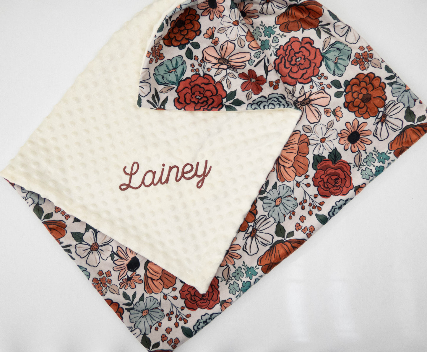 Montana Bloom Floral Personalized Baby Blanket