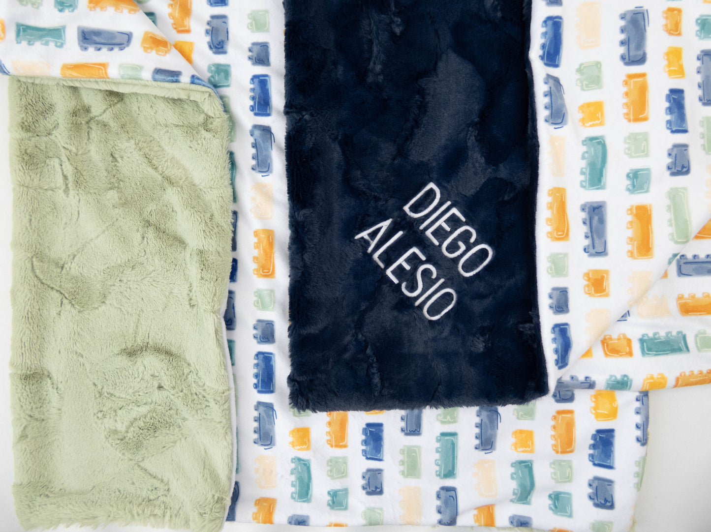Building Blocks Personalized Baby Blanket