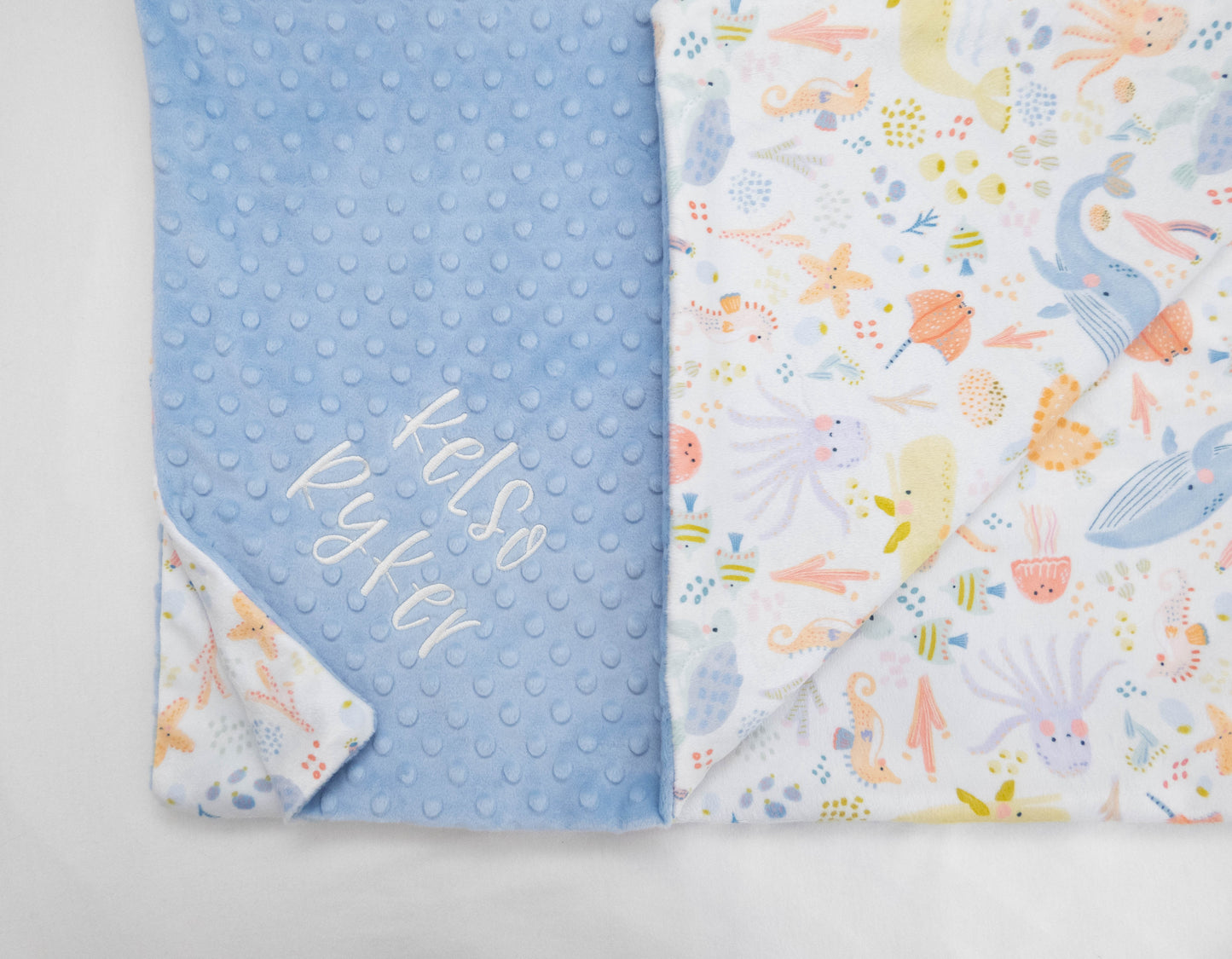 Ocean Friends Personalized Child Size Blanket