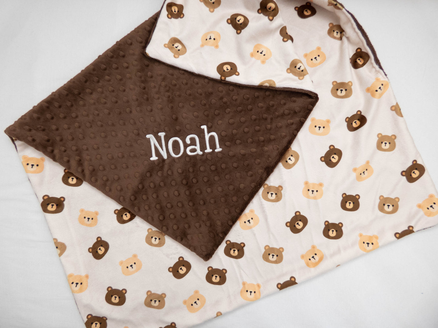 Teddy Bears Personalized Baby Size Blanket