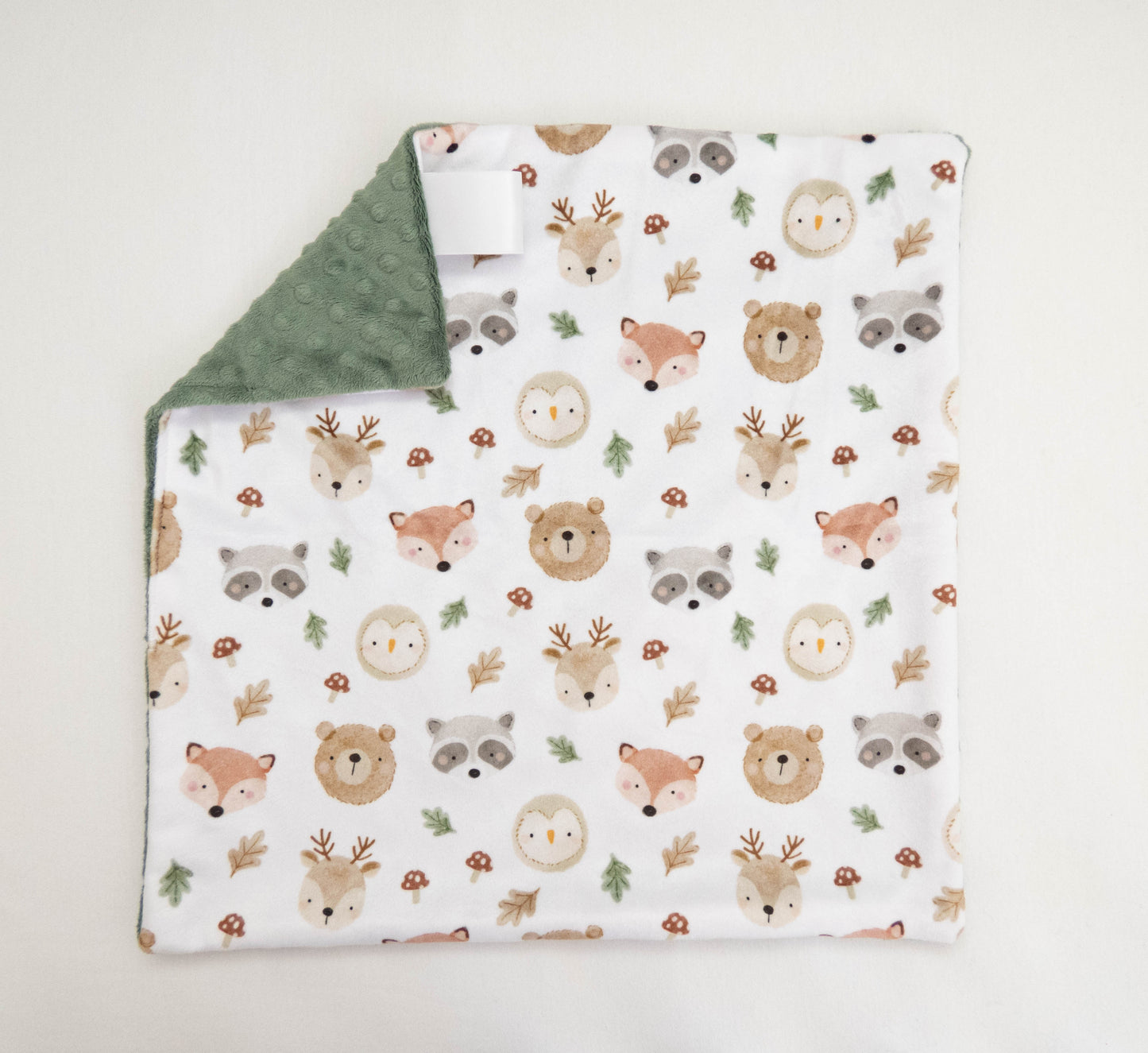 Woodland Friends Faces Personalized Lovey Size