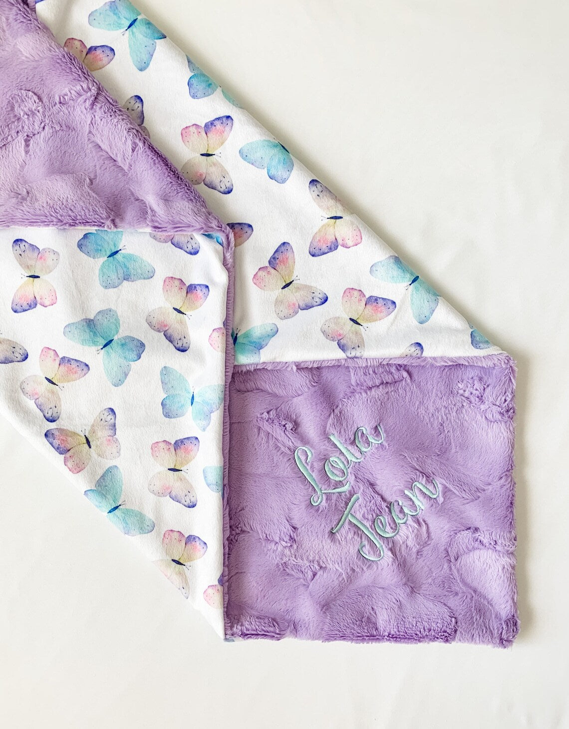 Butterflies Personalized Baby Blanket