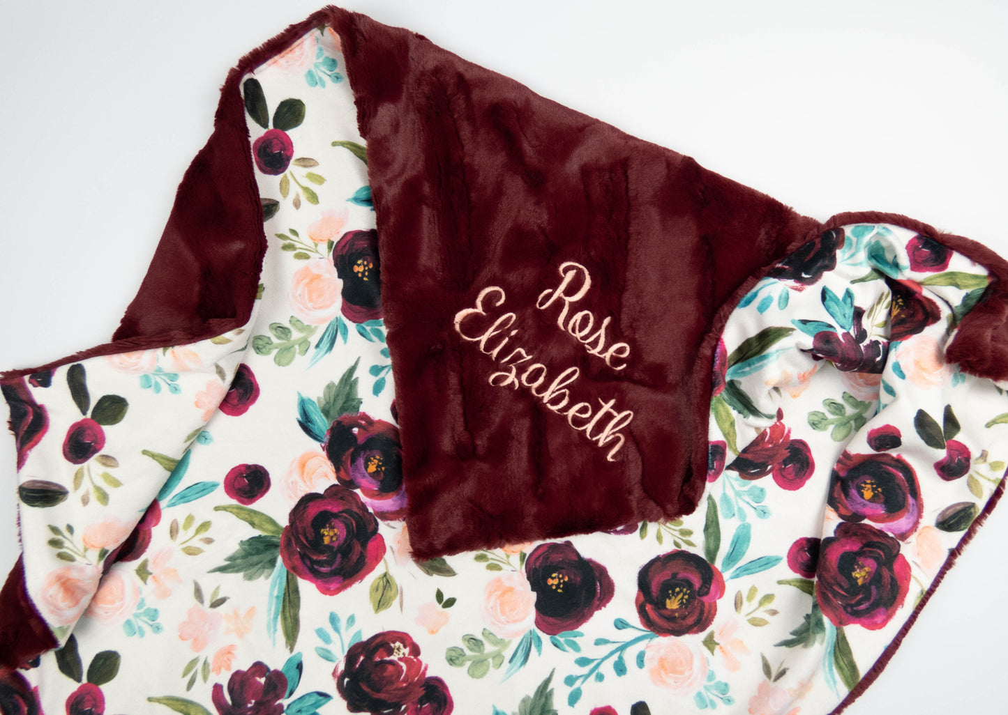 Valentina Rose Floral Baby Blanket