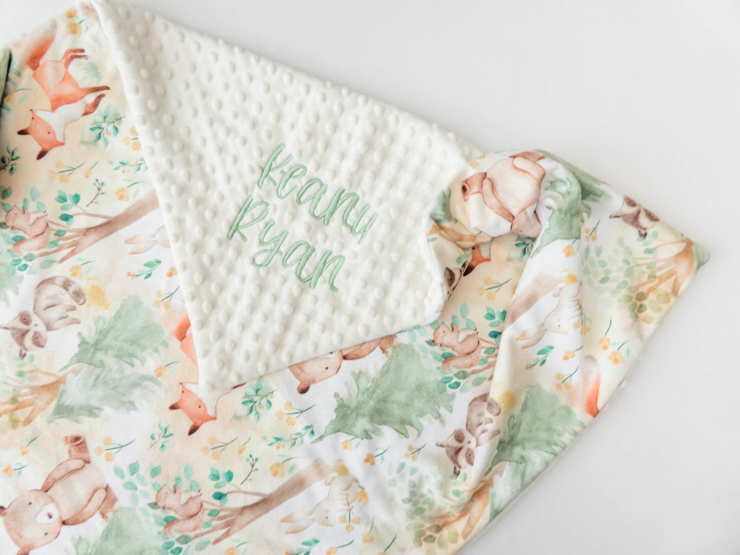 Forest Animals Sage Child Blanket