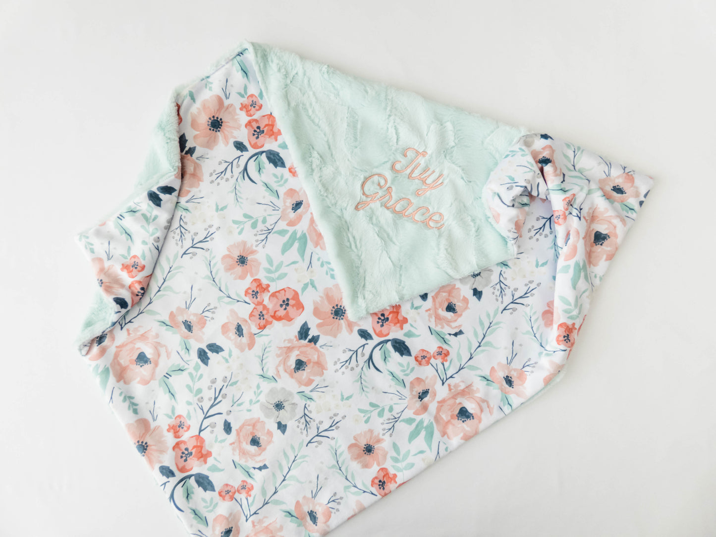 Spring Meadow Floral Baby Blanket
