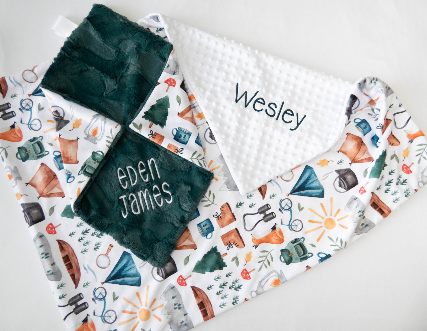 Camping Personalized Baby Blanket