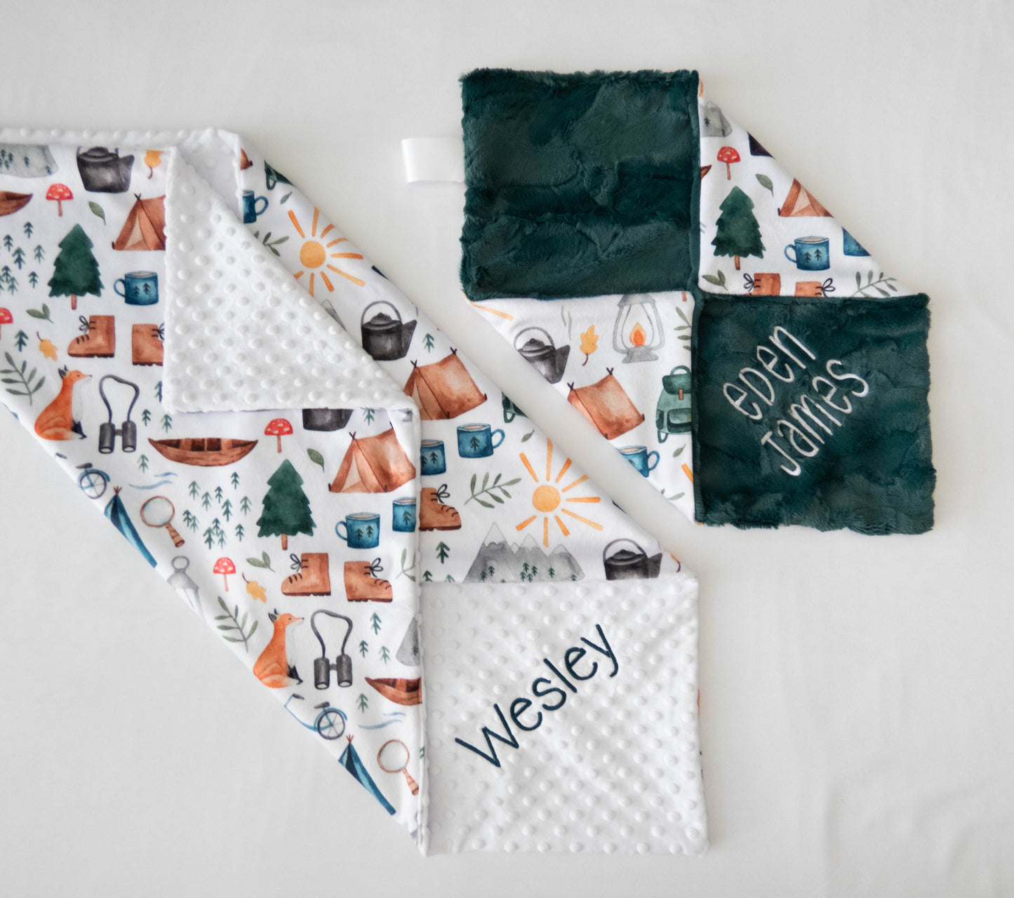 Camping Personalized Baby Blanket