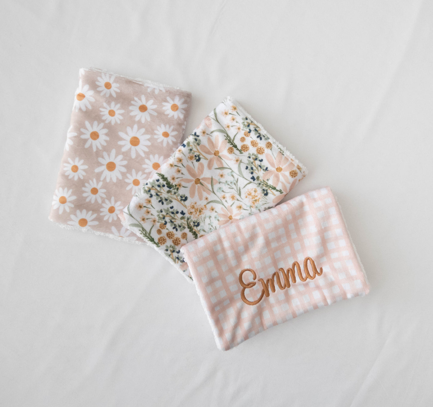 Add Embroidery to THREE Burp Cloths