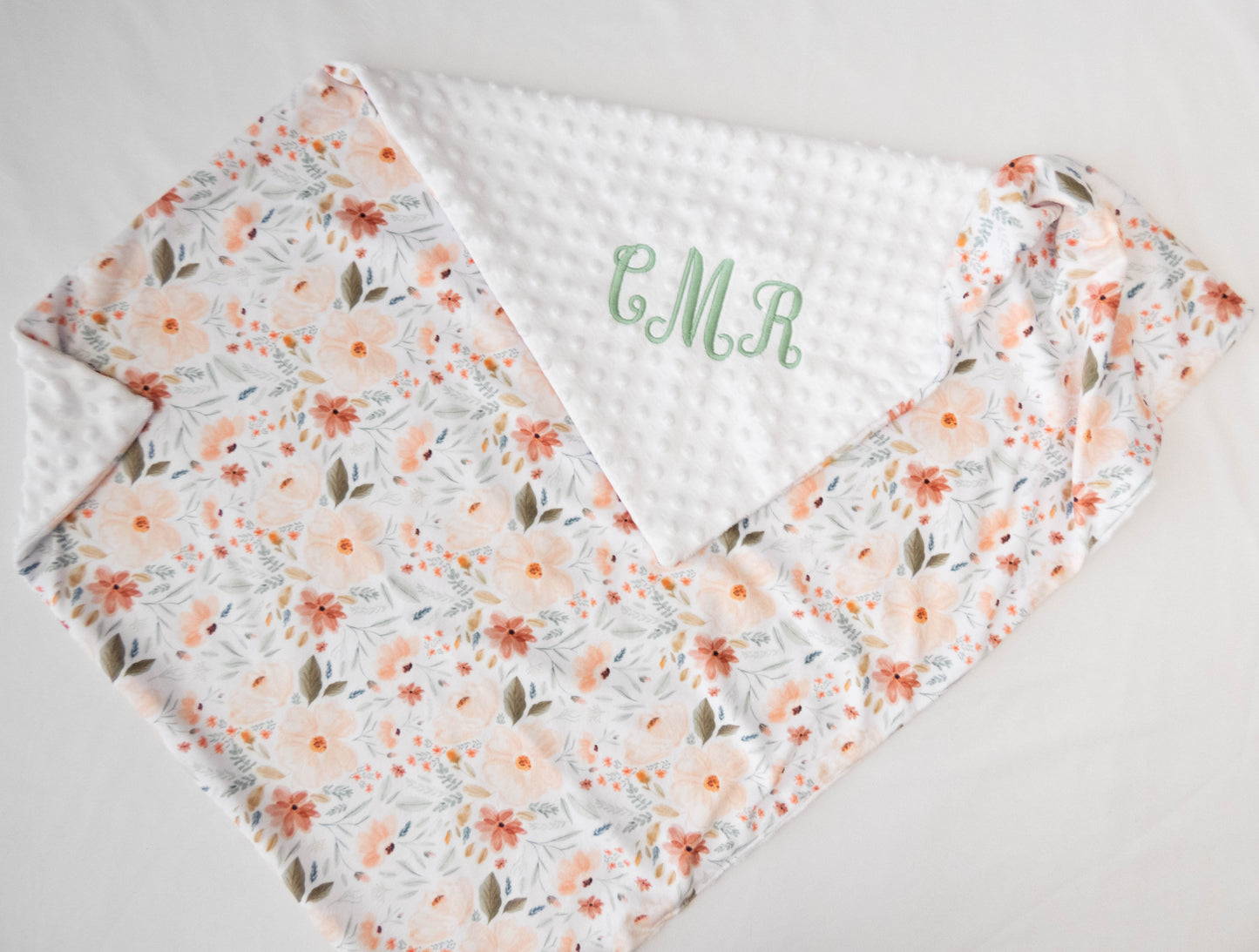Valencia Gardens Floral Personalized Baby Blanket