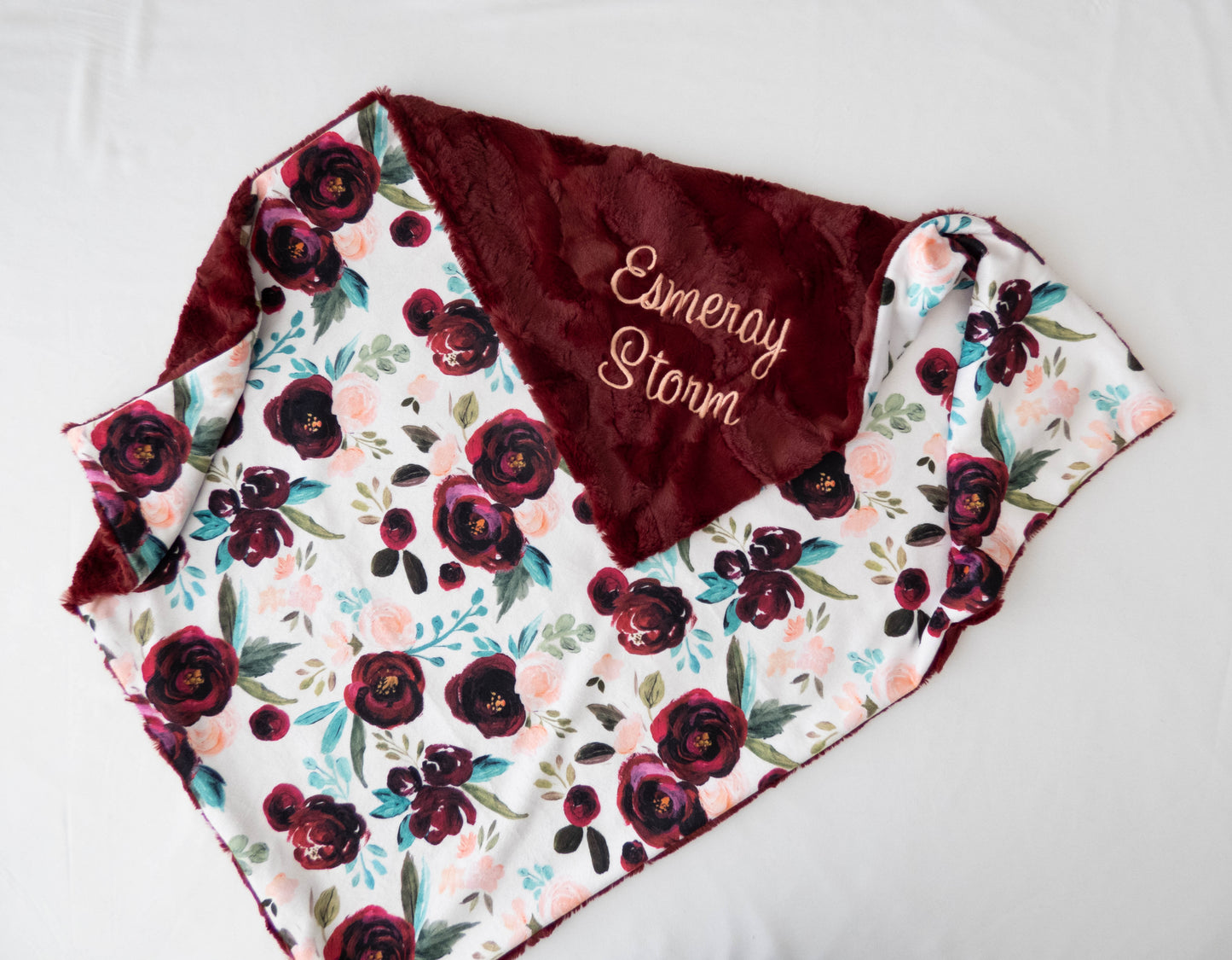 Valentina Rose Floral Baby Blanket