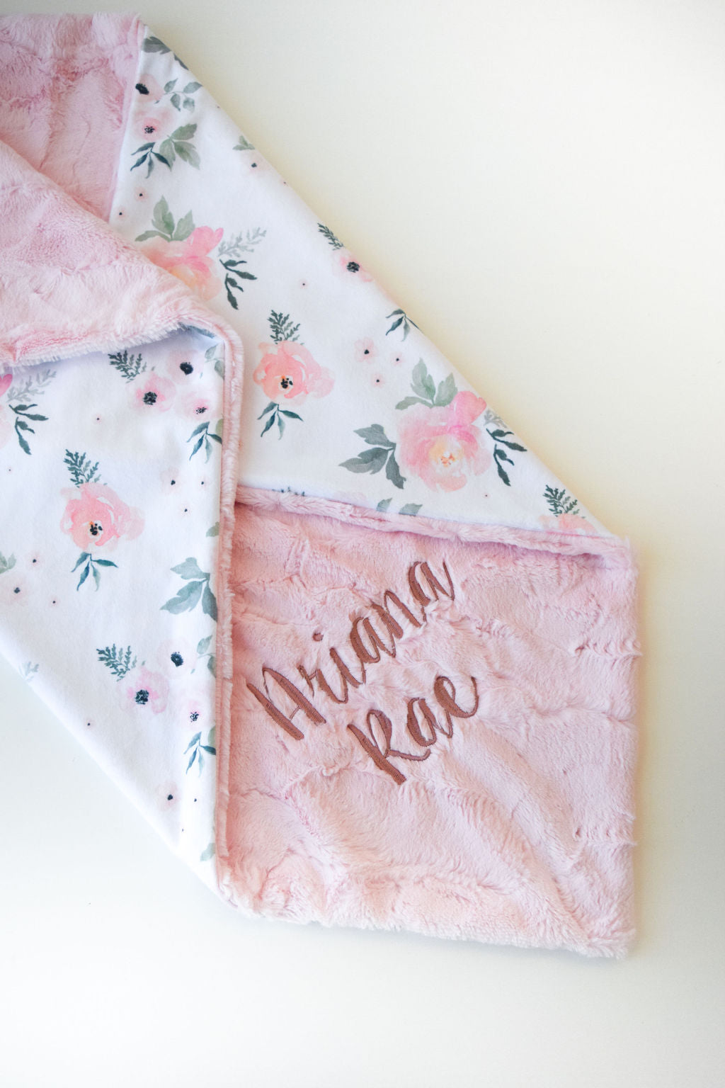 Blush Roses Floral Baby Blanket