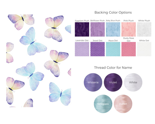 Butterflies Personalized Baby Blanket