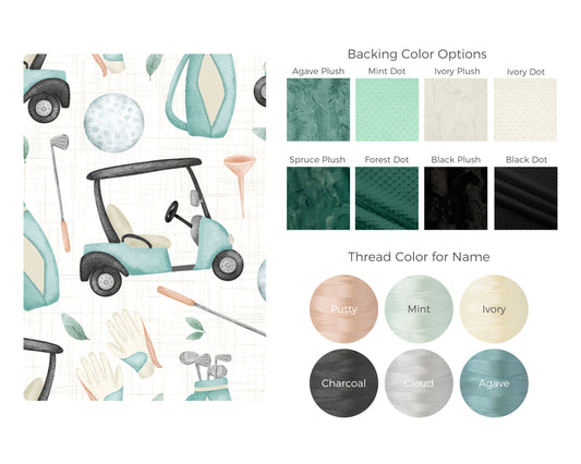 Golf Personalized Blanket Child Size