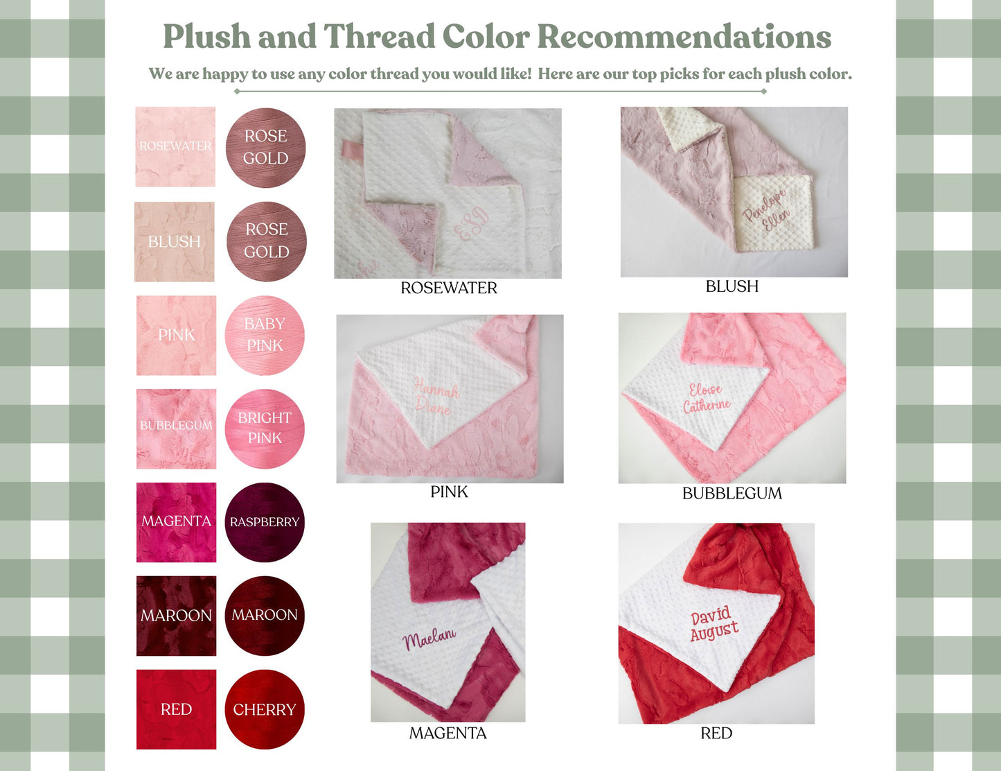 Pink Double Minky Personalized Child Size Blanket