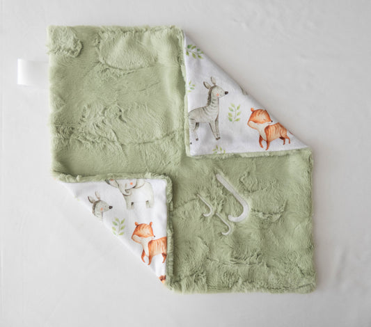 Safari Animals Personalized Lovey Size