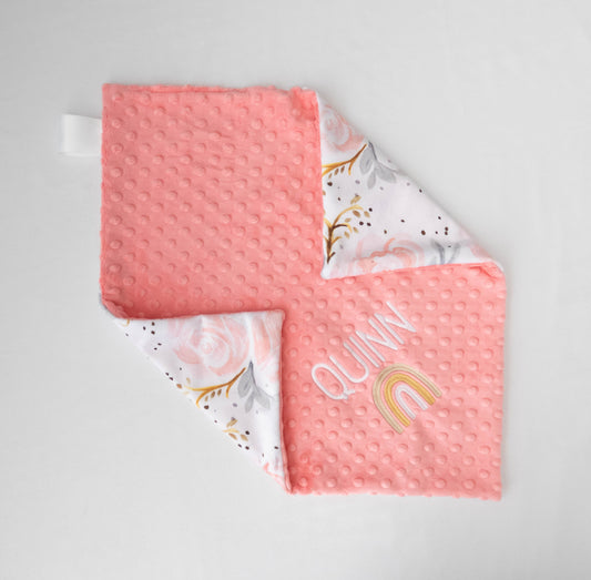 Champagne Rose Personalized Lovey Size