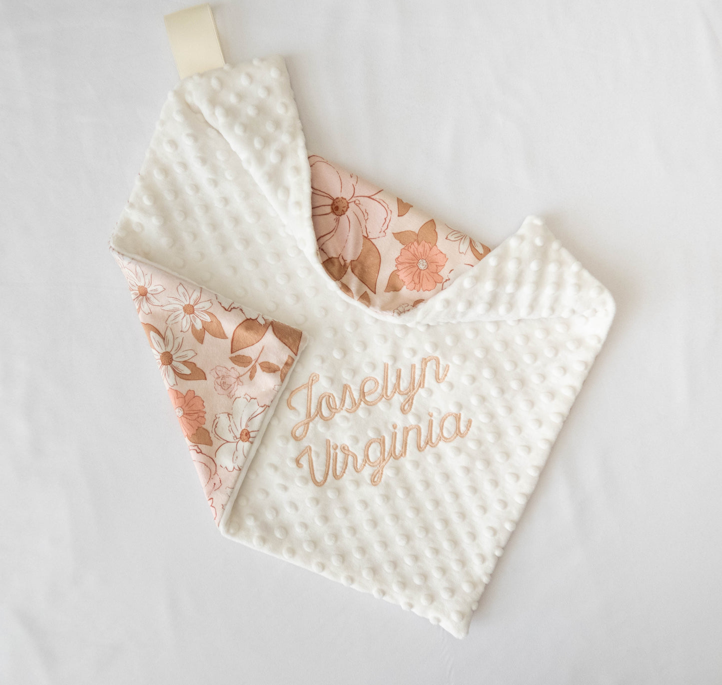 Flower Child Boho Floral Personalized Baby Blanket